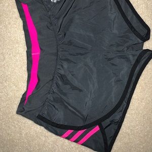 PINK AND GREY ADIDAS RUNNING SHORTS
